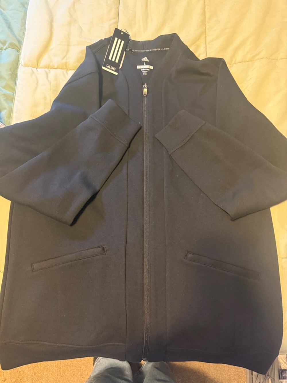 adidas Men's Black Lightweight Full-Zip Shirt Jacket